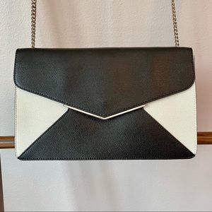 Stunning Furla leather cream & black handbag